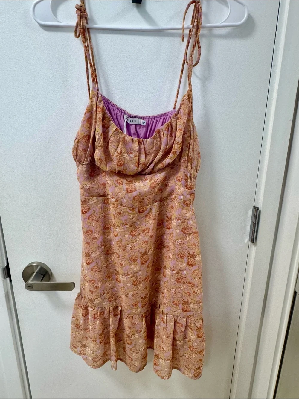 Floral Pink Tie-Shoulder Sundress - Kids